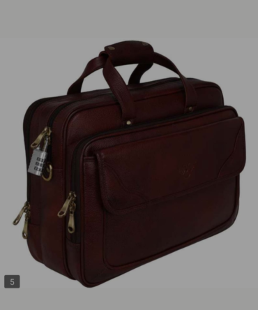 Men’s Dark Brown Genuine Leather Office Laptop Bag – Premium Professional Briefcase