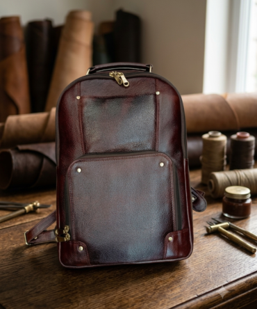 Herald Executive Multi-Zip Leather Briefcase – Dark Chocolate Brown