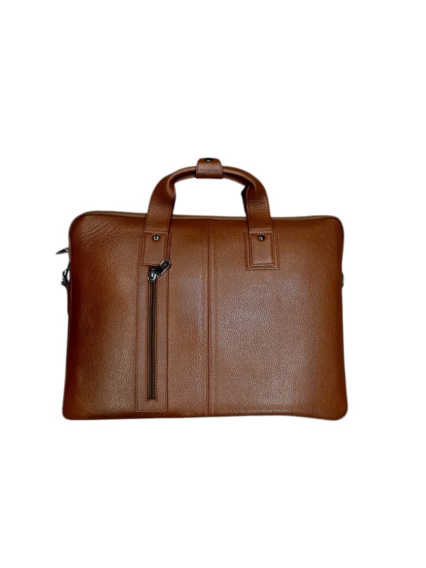 Herald Executive Leather Laptop Briefcase β Tan Brown