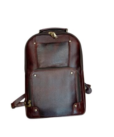 Herald Executive Multi-Zip Leather Briefcase – Dark Chocolate Brown