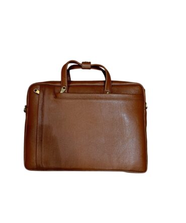 Herald Premium Leather Laptop Briefcase – Tan Brown