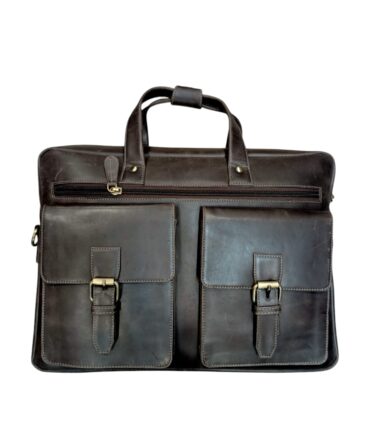 Herald Heritage Leather Briefcase – Espresso Brown