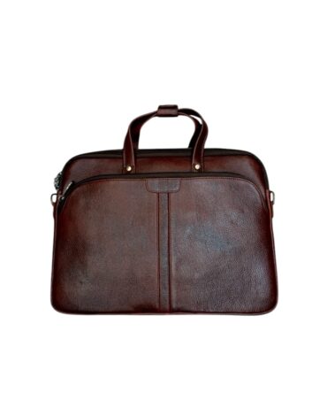 Herald Classic Executive Leather Briefcase – Dark Coffee Brown