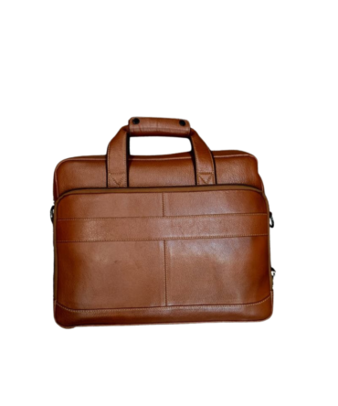 Herald Classic Tan Leather Briefcase
