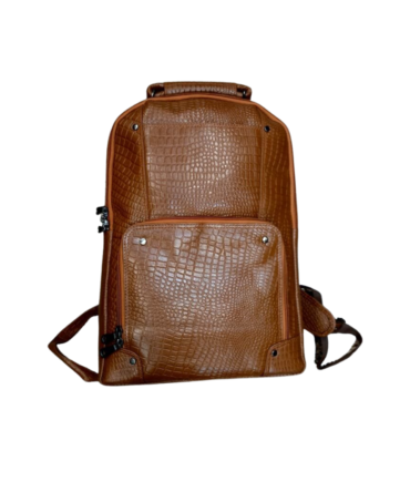 Herald Executive Textured Leather Backpack – Tan